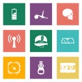 Color icons for Web Design set 3 Royalty Free Stock Photo