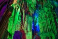 Color illumination of underground caves