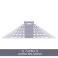 Color Illustration of El Castillo