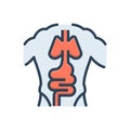 Color illustration icon for Anatomy, body and corporality