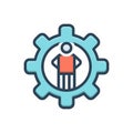 Color illustration icon for Competence, competency and proficiency