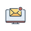 Color illustration icon for email, alerting and digital