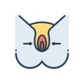 Color illustration icon for Hymen, sexual and vulva Royalty Free Stock Photo