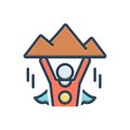 Color illustration icon for incredible, unimaginable and improbable