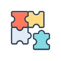 Color illustration icon for Involved, complicated and complex