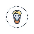 Color illustration icon for Laden, fraught and sag Royalty Free Stock Photo