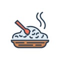 Color illustration icon for Meal, food and eatable Royalty Free Stock Photo