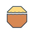 Color illustration icon for Part, slice and share