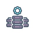 Color illustration icon for Raid, database and hosting