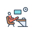 Color illustration icon for Rest, doze and keeping