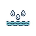 Color illustration icon for  Smooth, sleek and water Royalty Free Stock Photo