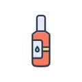 Color illustration icon for Toner, beauty and products