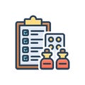 Color illustration icon for Trial, probation and drug