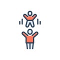 Color illustration icon for Trust, belief and bounce