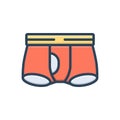 Color illustration icon for Underwear, breeches and apparell Royalty Free Stock Photo