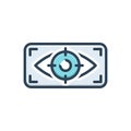 Color illustration icon for Viewer, observer and eyewitness Royalty Free Stock Photo