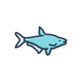 Color illustration icon for Zope, fish and anal Royalty Free Stock Photo