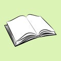 Launched open book, a simple drawing Royalty Free Stock Photo