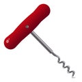 Color image of bottle opener or  corkscrew on white background. Vector illustration Royalty Free Stock Photo