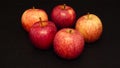 Apple Natures Heart Healthy Fruit On A Black Background