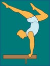 GYMNAST MAN ON BALANSING FORM