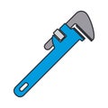 Color image of pipe wrench tool Royalty Free Stock Photo