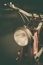 Vintage motorcycle headlight Royalty Free Stock Photo