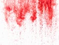 Color ink drop in water, photographed in motion, swirling. Red icloud of paint on white background. Royalty Free Stock Photo