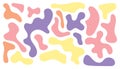 Color irregular blob, set of abstract organic shapes. Abstract irregular random blobs. Simple liquid amorphous splodge Royalty Free Stock Photo