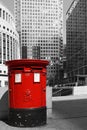 Color isolated English red double aperture pillar box Royalty Free Stock Photo