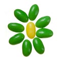 Color jelly beans flower