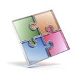 Color Jigsaw Puzzle. Royalty Free Stock Photo