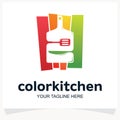 Color Kitchen Logo Design Template Inspiration