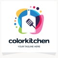 Color Kitchen Logo Design Template Inspiration