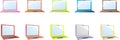 Color laptops Royalty Free Stock Photo