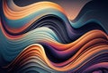 Color layers graphic wave color gradient curve generative ai