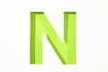 Color letter N on white background