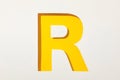 Color letter R on white background