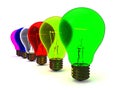 Color Light bullbs concept Royalty Free Stock Photo
