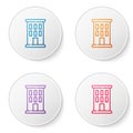 Color line House icon isolated on white background. Home symbol. Set icons in circle buttons. Vector Royalty Free Stock Photo