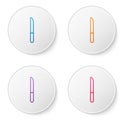 Color line Knife icon isolated on white background. Cutlery symbol. Set icons in circle buttons. Vector Illustration Royalty Free Stock Photo