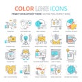 Color line, marketing concept illustrations, icons