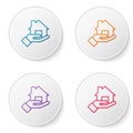 Color line Realtor icon isolated on white background. Buying house. Set icons in circle buttons. Vector