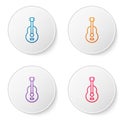 Color line Spanish guitar icon isolated on white background. Acoustic guitar. String musical instrument. Set icons in