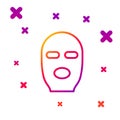 Color line Thief mask icon isolated on white background. Bandit mask, criminal man. Gradient random dynamic shapes