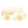 Color line vehicle school bus education transportation Royalty Free Stock Photo