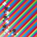 Color lines and puzzle Royalty Free Stock Photo