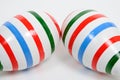Color lining painting on double Maracas. Royalty Free Stock Photo