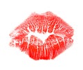 Color lipstick kiss mark