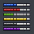 Color Loading Progress Bar Set.